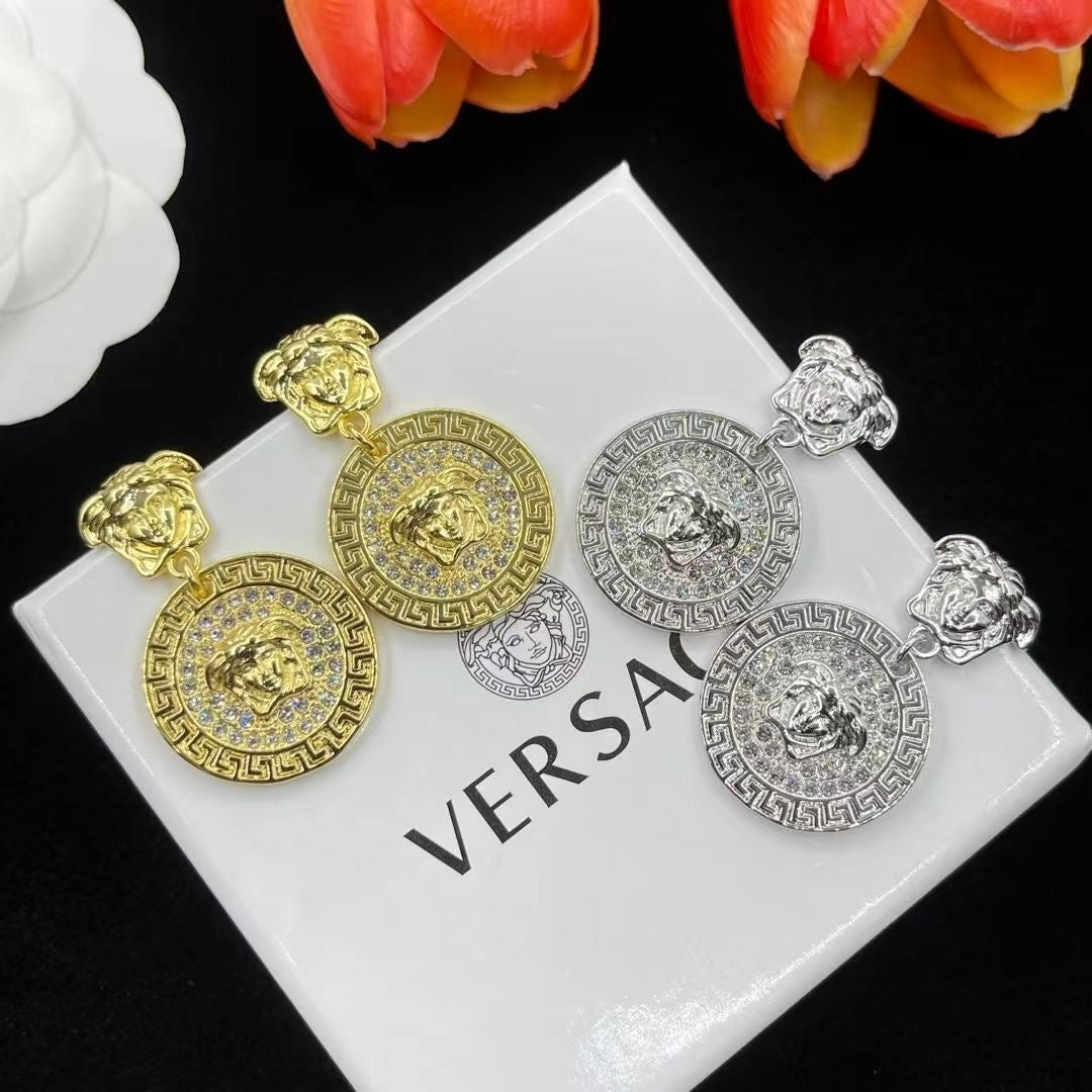 Fashionable Two-Colour Versace Earrings    ITEM NO.: HF-JL025