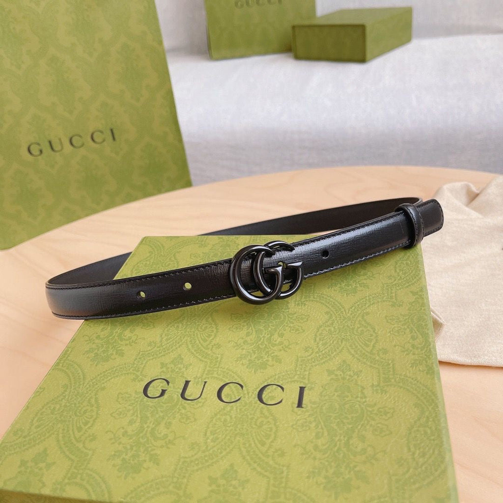 Black Gucci GG Buckle Genuine Leather Belt   ITEM NO.: HF-BT003
