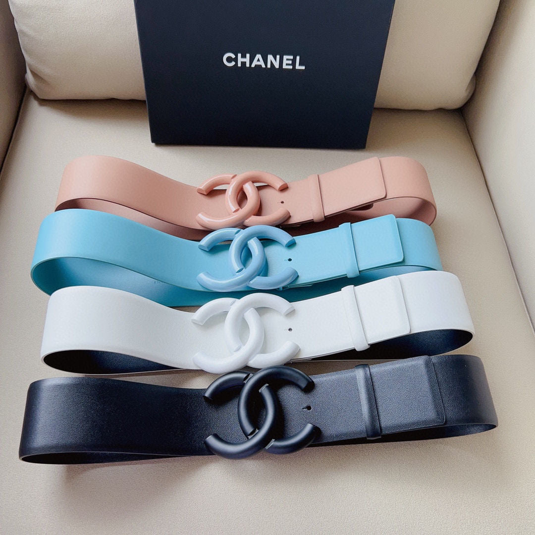 5.5CM Wide Chanel CC Buckle Genuine Leather Belt   ITEM NO.: CS-BT004