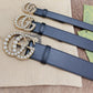 Gucci GG Pearl Buckle Genuine Cow Leather Belt   ITEM NO.: HF-BT010