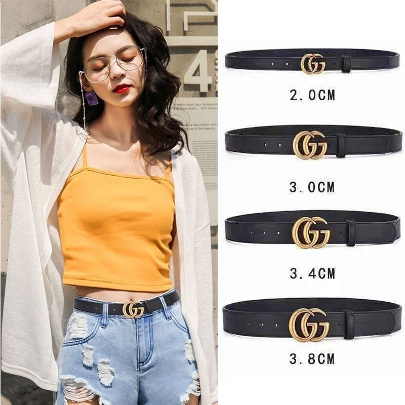 Classical Simple Delicate Gucci GG Buckle Leather Belt   ITEM NO.: HF-BT039