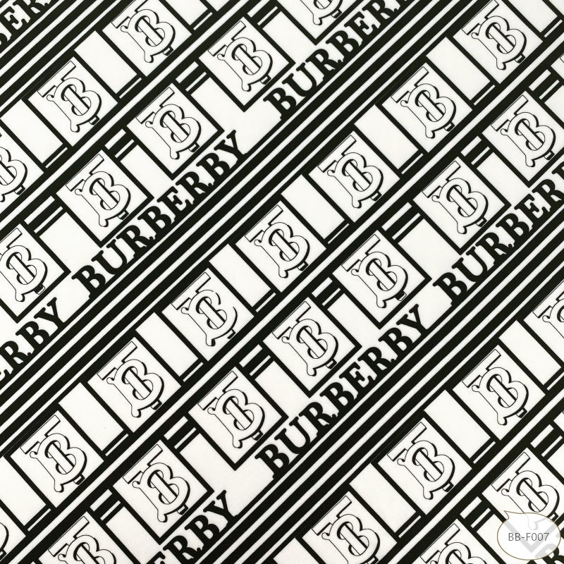Designer inspired Burberry Pattern digital printed four way spandex fabrics