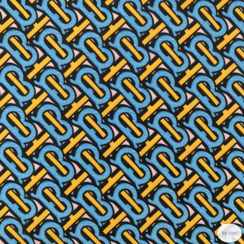 Designer inspired Burberry Pattern digital printed silky satin fabrics
