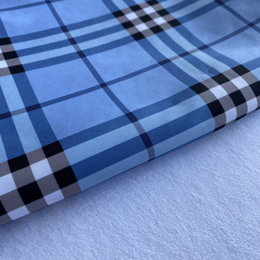 Designer inspired Burberry Pattern digital printed shirting fabric BB-F013