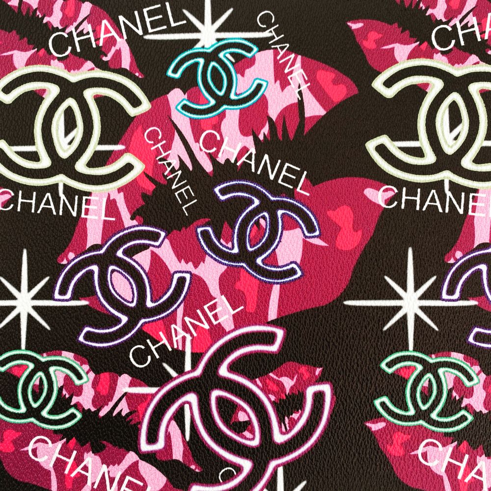 Chanel Logo On Rainbow Stripes – designerfabricscenter