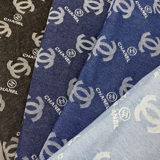 Selected Quality CC Logo Denim Washed Fabrics