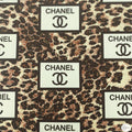 Designer inspired Chanel Pattern digital printed four way spandex fabrics
