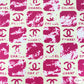 Designer inspired Chanel Pattern digital printed four way spandex fabrics