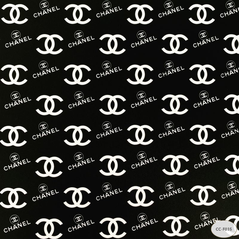 Designer inspired Chanel Pattern digital printed four way spandex fabrics