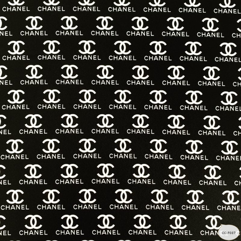Designer inspired Chanel Pattern digital printed four way spandex fabrics