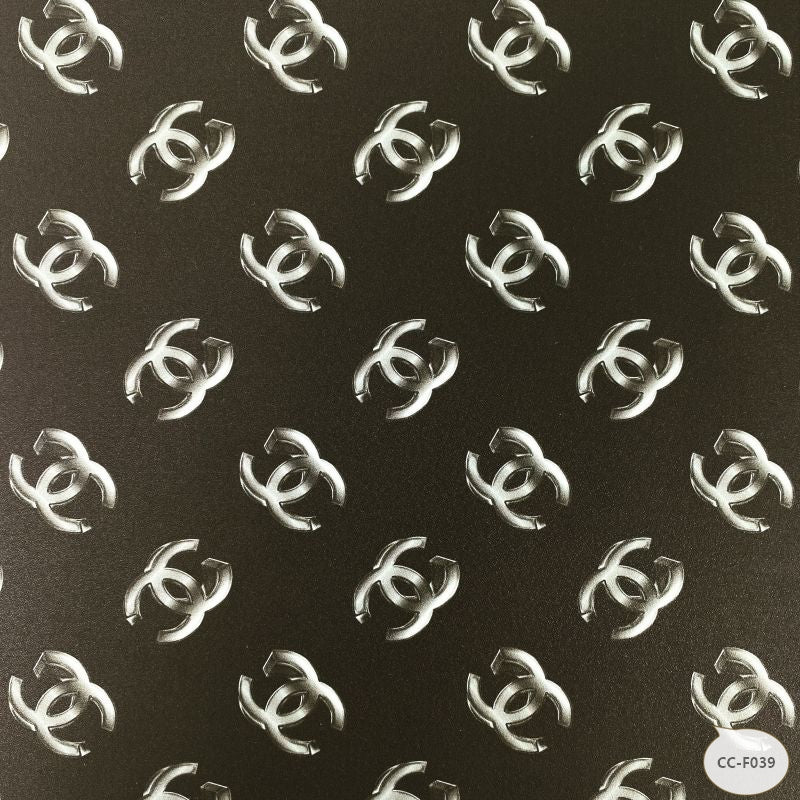 Designer inspired Chanel Pattern digital printed four way spandex fabrics