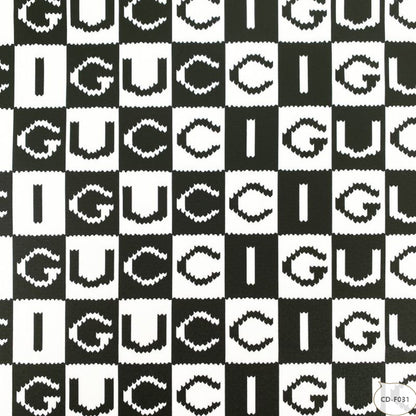 Designer inspired Gucci Pattern digital printed four way spandex fabrics
