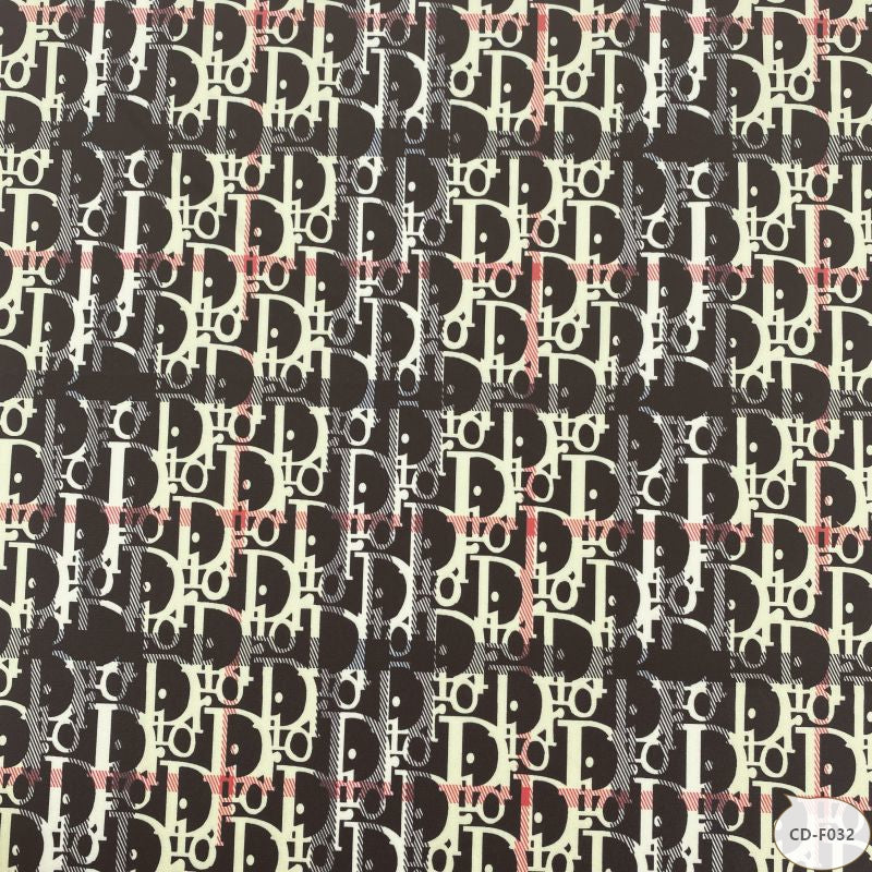 Designer inspired Dior Pattern digital printed four way spandex fabrics