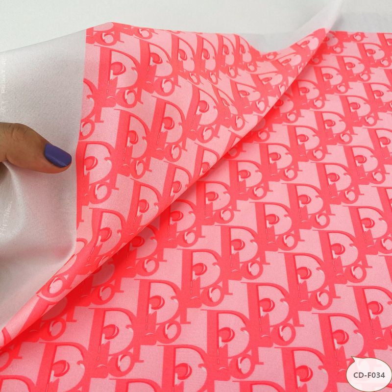 Designer inspired Dior Pattern digital printed four way spandex fabrics