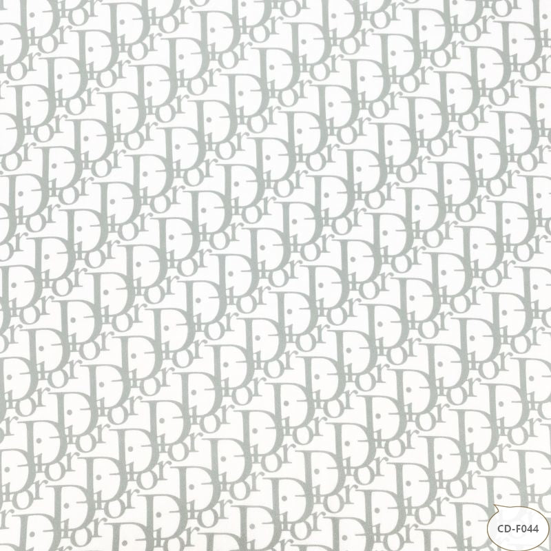 Designer inspired Dior Pattern digital printed silky satin fabrics