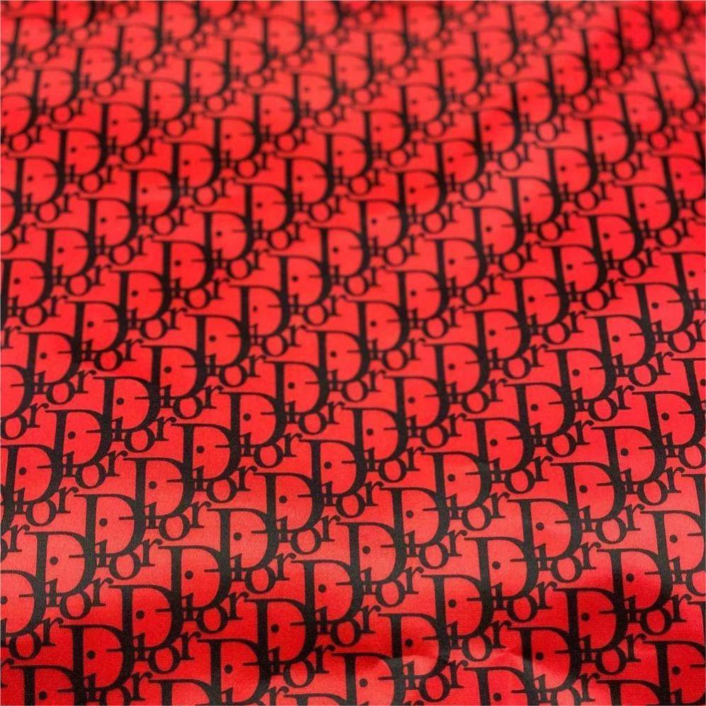 Designer inspired Dior Pattern digital printed Satin Fabric CD-F046