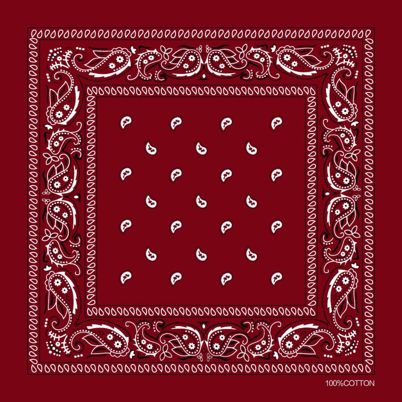 Charms Decorative Custom Craft Cotton Paisley Bandana Item NO.: ACC-004