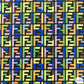 Designer inspired Fendi Pattern digital printed four way spandex fabrics
