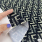 Designer inspired Fendi Pattern digital printed moss crepe spandex fabrics