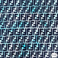 Designer inspired Fendi Pattern digital printed moss crepe spandex fabrics
