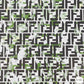Designer inspired Fendi Pattern digital printed moss crepe spandex fabrics
