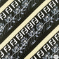 Designer inspired Fendi Pattern digital printed silky satin fabrics
