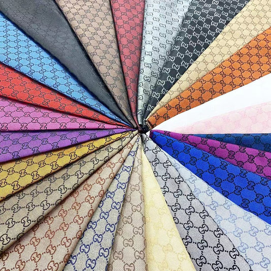 LV Inspired Fabric Blue Multi-colour by the yard - FabricViva