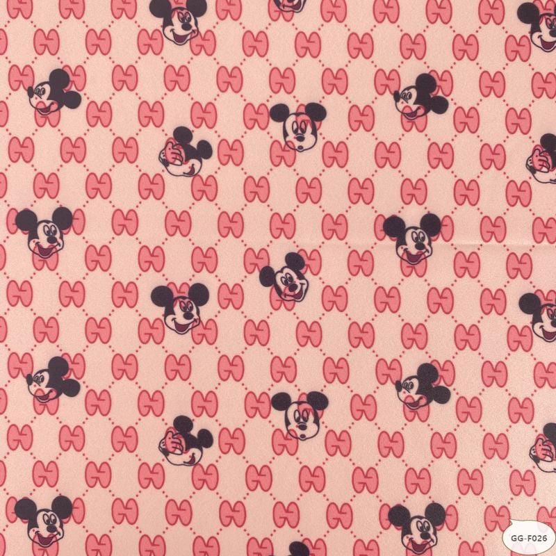 Designer inspired Gucci Pattern digital printed moss crepe spandex fabrics