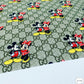 Designer inspired Gucci Pattern digital printed moss crepe spandex fabrics