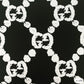 Designer inspired Gucci Pattern digital printed silky satin fabrics