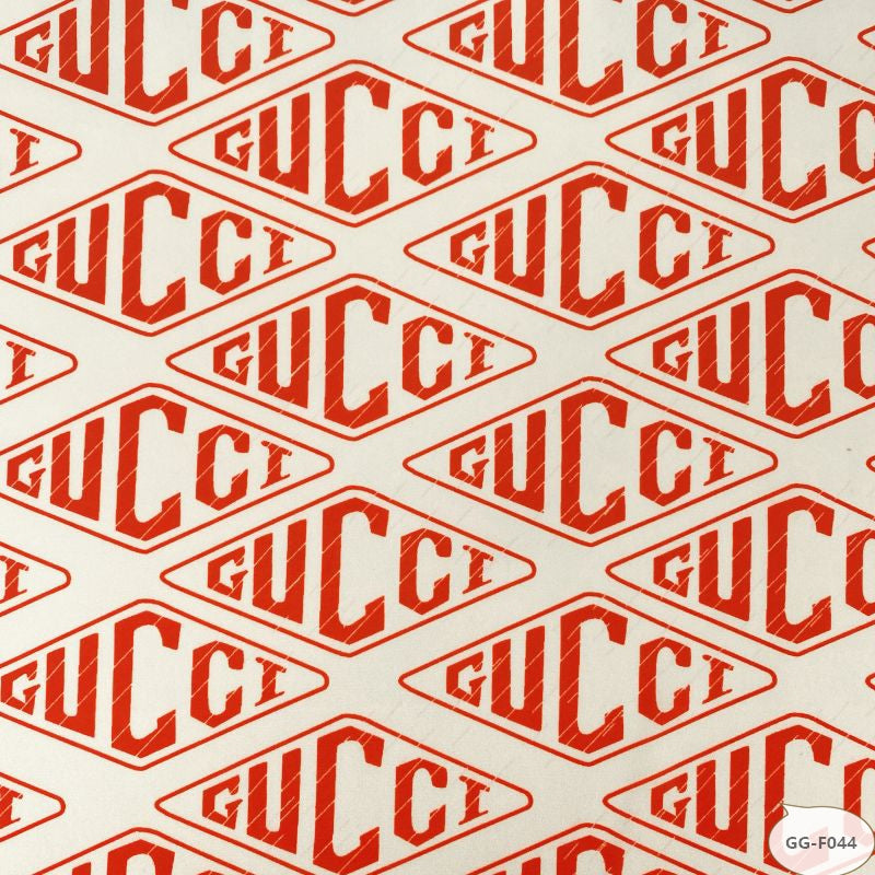 Designer inspired Gucci Pattern digital printed silky satin fabrics