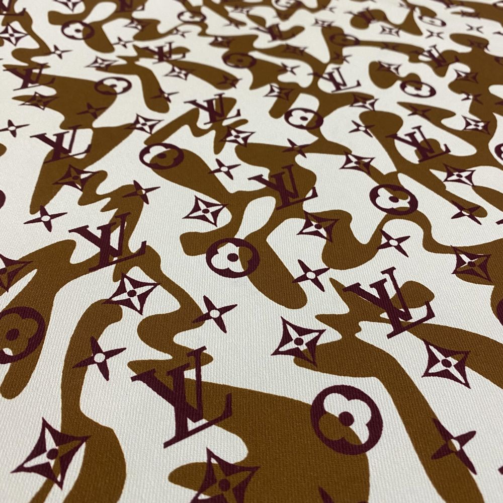 Selected Quality LV Digital Printed Cotton Stretch Denim Fabrics