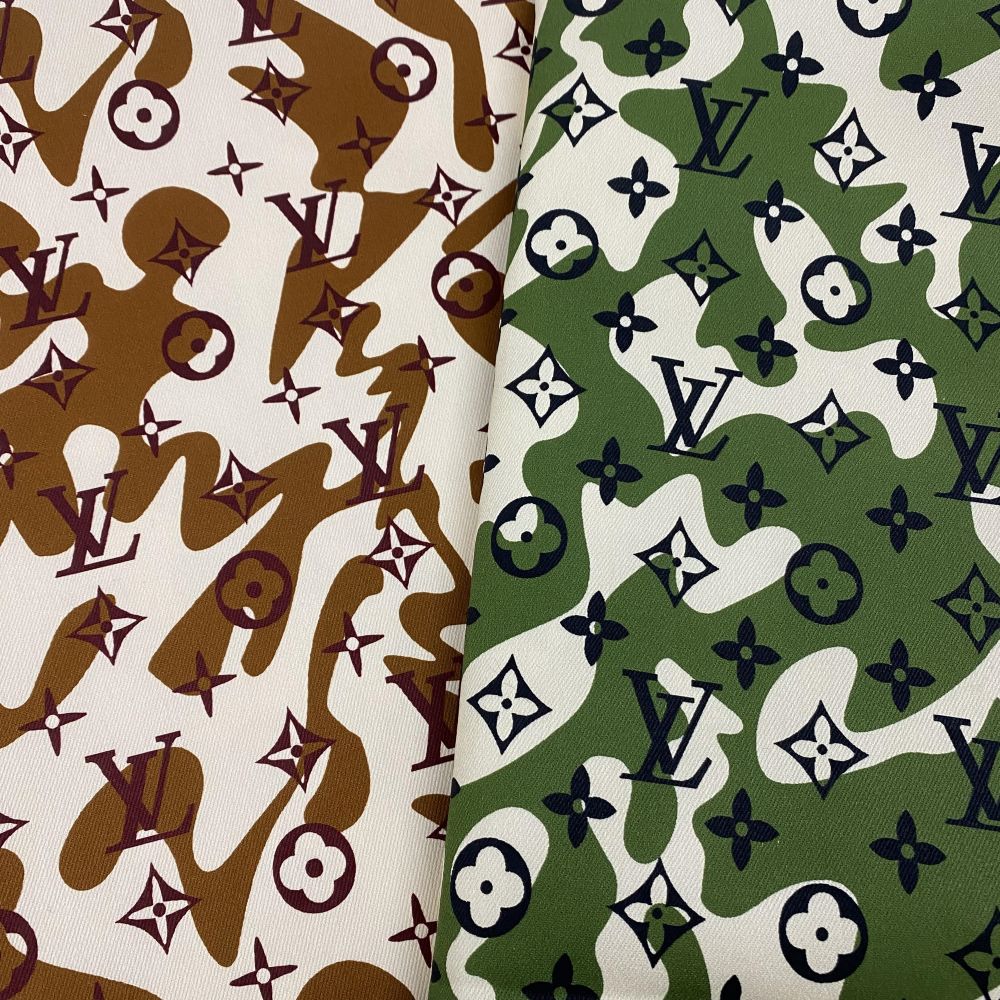 Selected Quality LV Digital Printed Cotton Stretch Denim Fabrics