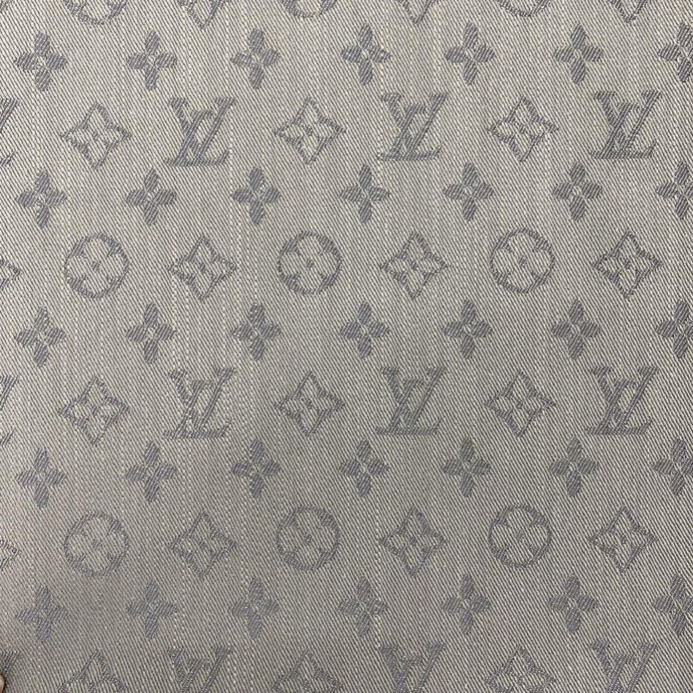 LV Jacquard Fabric White on Light Grey – FabricViva