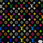 Designer inspired LV Pattern digital printed spandex knitted fabric