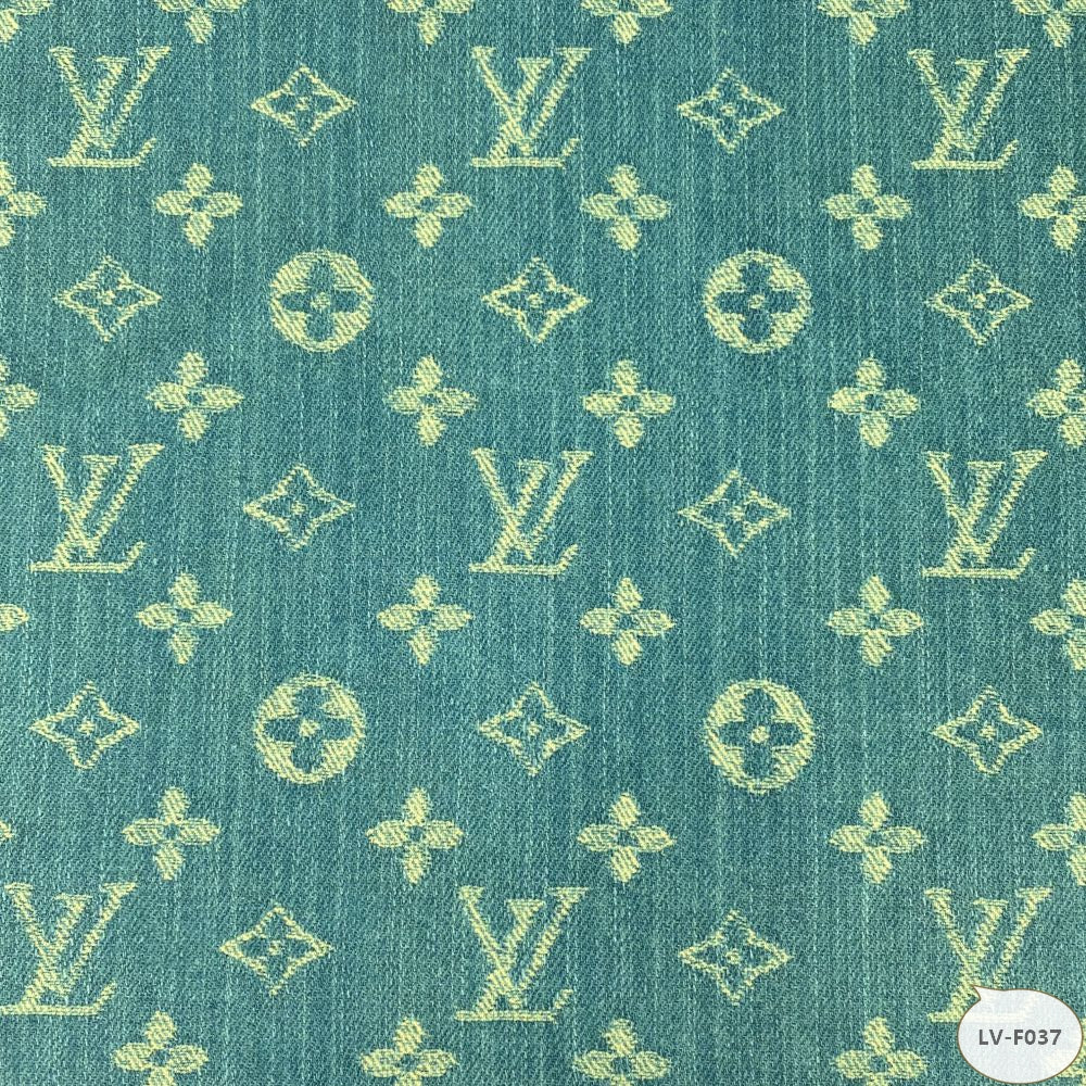 Designer inspired LV Pattern digital printed spandex knitted fabrics