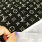 Designer inspired LV Pattern digital printed moss crepe spandex fabrics