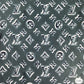 Designer inspired LV Pattern digital printed moss crepe spandex fabric