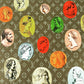 Designer inspired LV Pattern digital printed moss crepe spandex fabric