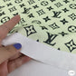 Designer inspired LV Pattern digital printed moss crepe spandex fabric