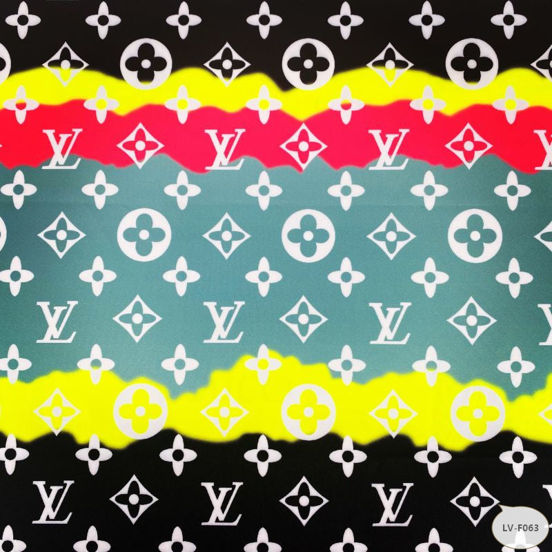 Designer inspired LV Pattern digital printed four way spandex fabrics
