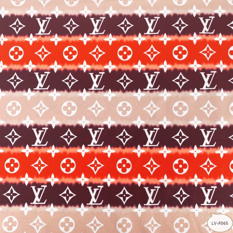 Designer inspired LV Pattern digital printed four way spandex fabrics