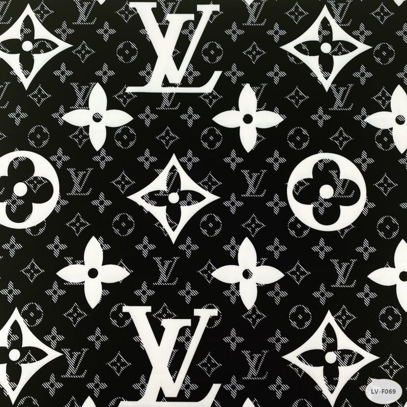 Designer inspired LV Pattern digital printed four way spandex fabrics