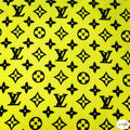 Designer inspired LV Pattern digital printed silky satin fabrics