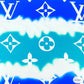 Designer inspired LV Pattern digital printed silky satin fabrics