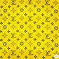 Designer inspired LV Pattern digital printed silky satin fabrics