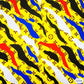 Designer inspired LV Pattern digital printed silky satin fabrics
