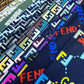 Designer inspired Fendi Pattern digital printed moss crepe spandex fabrics