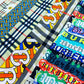 Designer inspired Burberry Pattern digital printed silky satin fabrics
