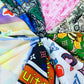 Designer inspired LV Pattern digital printed silky satin fabrics